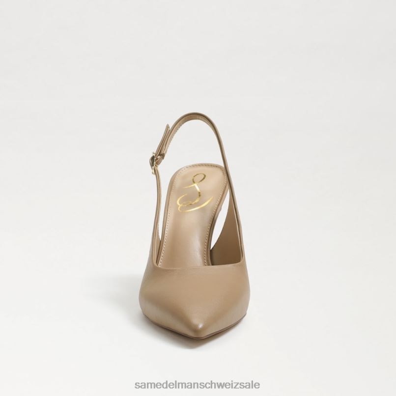 CH Sam Edelman Frauen Haselnussbraune Slingback-Pumps sanftes Beige X2J86661 Schuhwerk