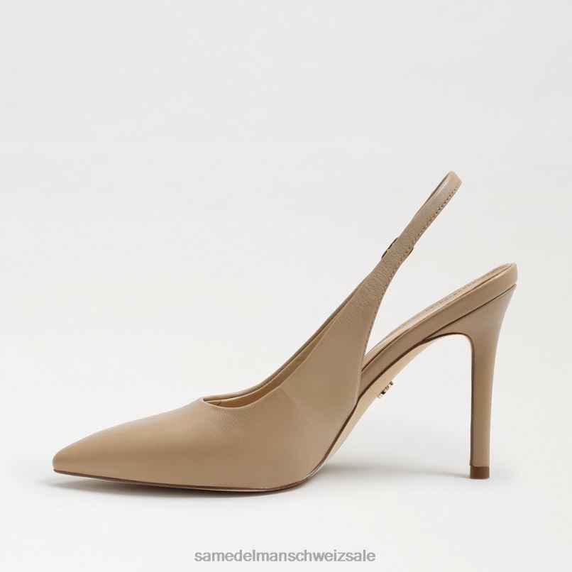 CH Sam Edelman Frauen Haselnussbraune Slingback-Pumps sanftes Beige X2J86661 Schuhwerk