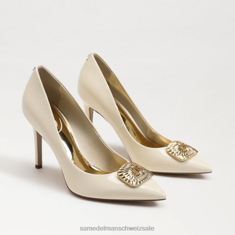 CH Sam Edelman Frauen Haselnussbrauner, strahlender spitzer Zehenabsatz Porzellan X2J86657 Schuhwerk