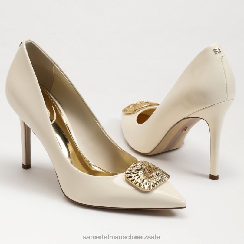 CH Sam Edelman Frauen Haselnussbrauner, strahlender spitzer Zehenabsatz Porzellan X2J86657 Schuhwerk