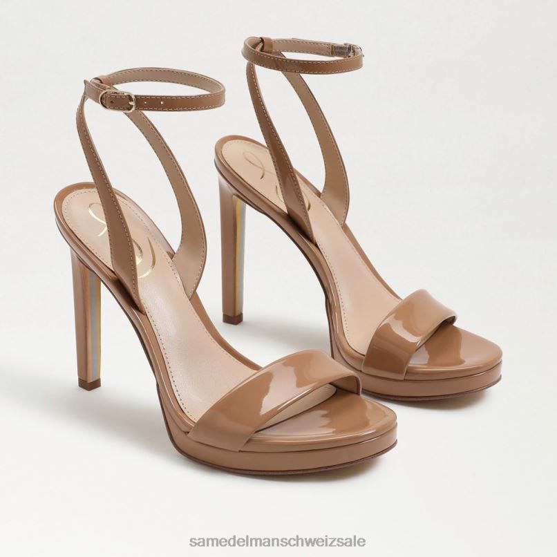 CH Sam Edelman Frauen Jade-Knöchelriemenabsatz Rosa-Rouge-Patent X2J86390 Schuhwerk