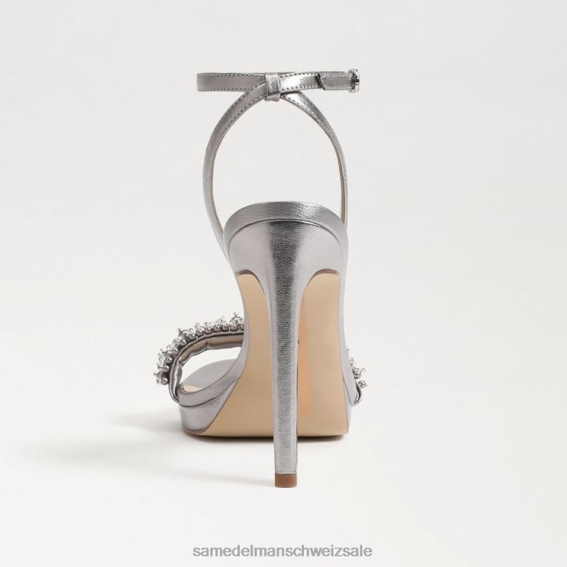 CH Sam Edelman Frauen Jade-Perla-Knöchelriemenabsatz Zinn X2J86616 Schuhwerk