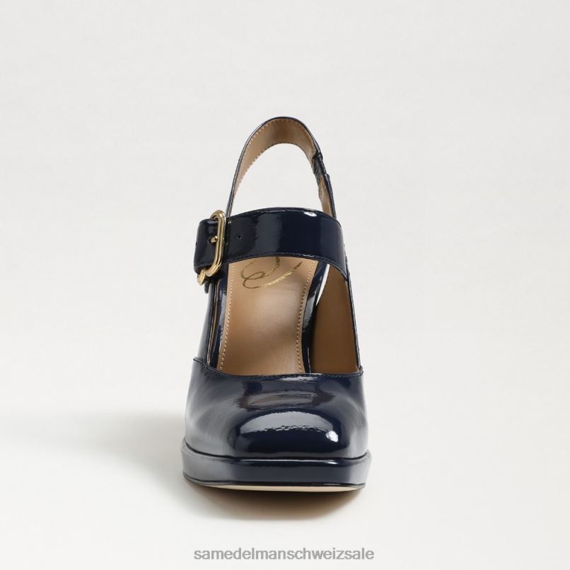 CH Sam Edelman Frauen Jildie Slingback-Mary-Jane-Absatz Königliche Marine X2J86313 Schuhwerk