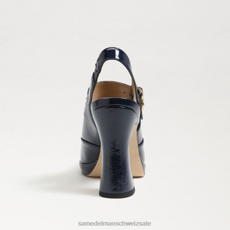 CH Sam Edelman Frauen Jildie Slingback-Mary-Jane-Absatz Königliche Marine X2J86313 Schuhwerk