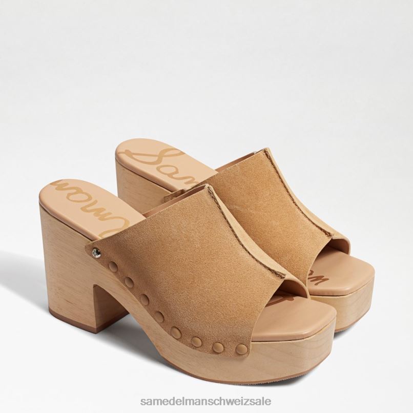 CH Sam Edelman Frauen Josselyn Maultier Sesam-Wildleder X2J86642 Schuhwerk