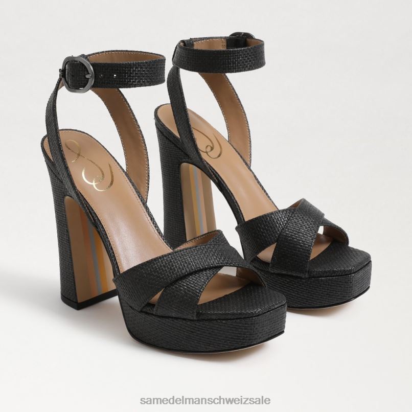 CH Sam Edelman Frauen Kayna Plateausandale Schwarz X2J86513 Schuhwerk