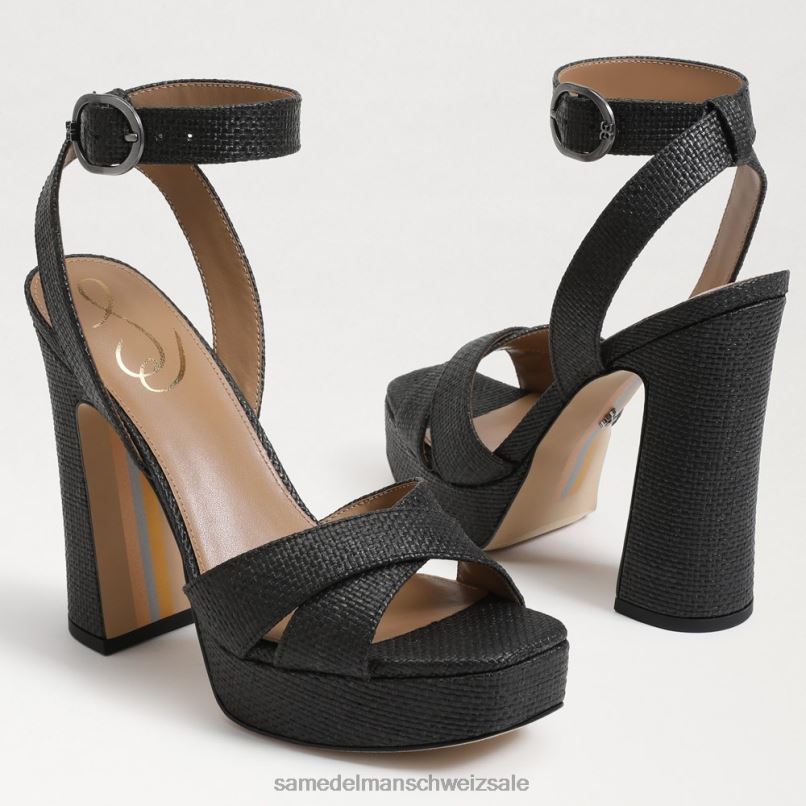 CH Sam Edelman Frauen Kayna Plateausandale Schwarz X2J86513 Schuhwerk