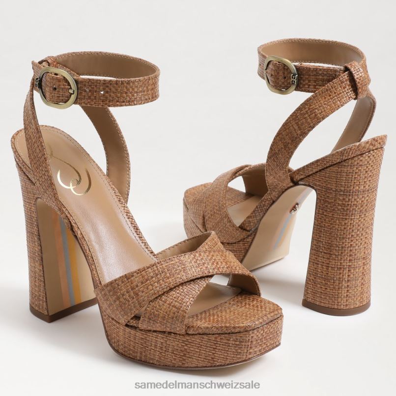 CH Sam Edelman Frauen Kayna Plateausandale cuoio X2J86512 Schuhwerk