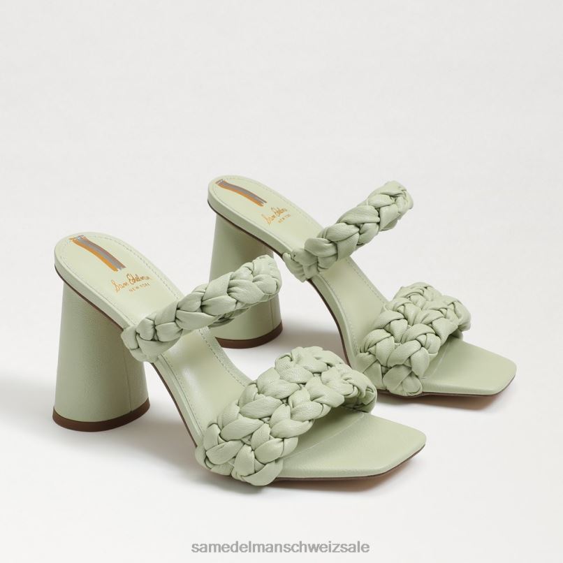 CH Sam Edelman Frauen Kendra-Mule mit Blockabsatz Pistazienleder X2J86803 Schuhwerk