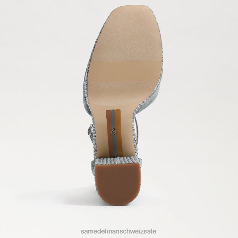 CH Sam Edelman Frauen Kori-Plateau-Absatz neublau gewaschen X2J86238 Schuhwerk