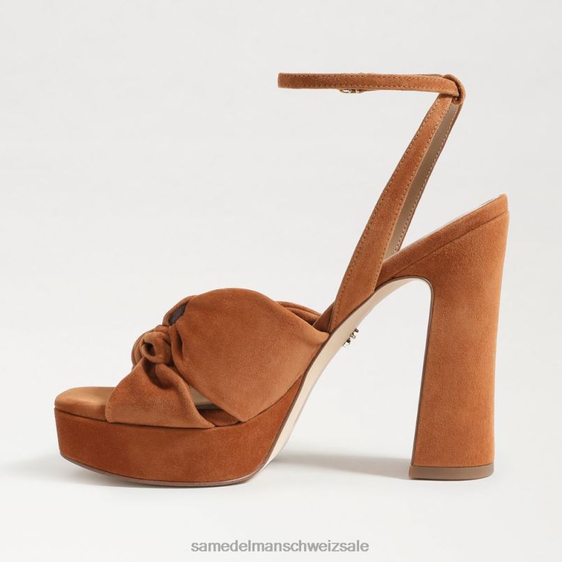CH Sam Edelman Frauen Kristen-Plateau-Absatz Grenzbraun X2J86820 Schuhwerk