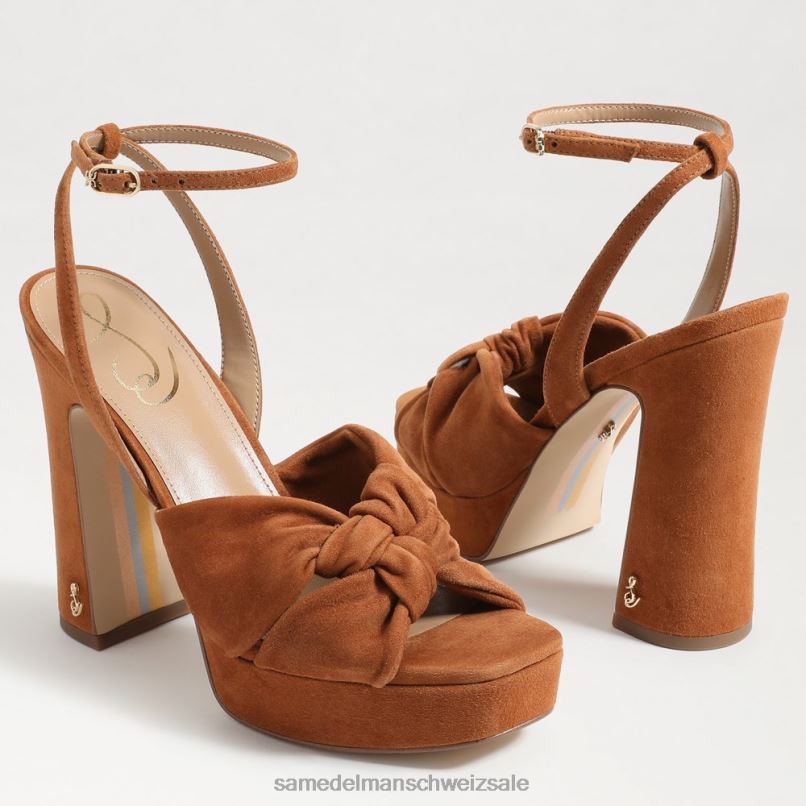 CH Sam Edelman Frauen Kristen-Plateau-Absatz Grenzbraun X2J86820 Schuhwerk