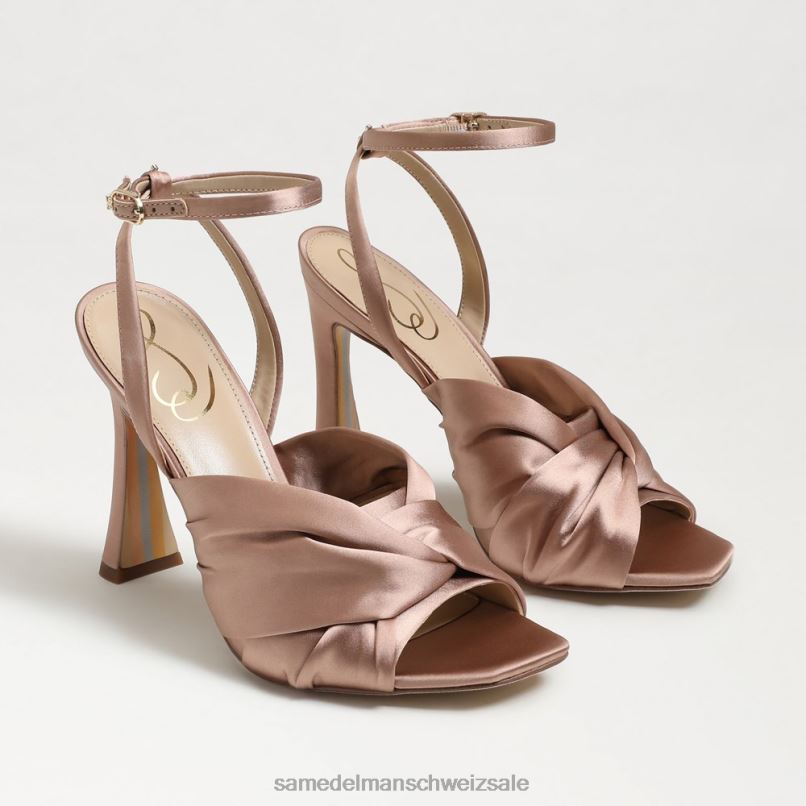CH Sam Edelman Frauen Lavendelfarbener Riemchenabsatz Pralinensatin X2J86948 Schuhwerk