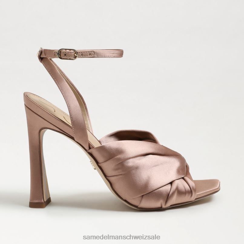 CH Sam Edelman Frauen Lavendelfarbener Riemchenabsatz Pralinensatin X2J86948 Schuhwerk