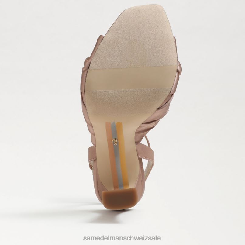 CH Sam Edelman Frauen Lavendelfarbener Riemchenabsatz Pralinensatin X2J86948 Schuhwerk