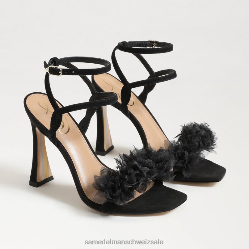 CH Sam Edelman Frauen Leilani Riemchenabsatz schwarzes Wildleder X2J86953 Schuhwerk