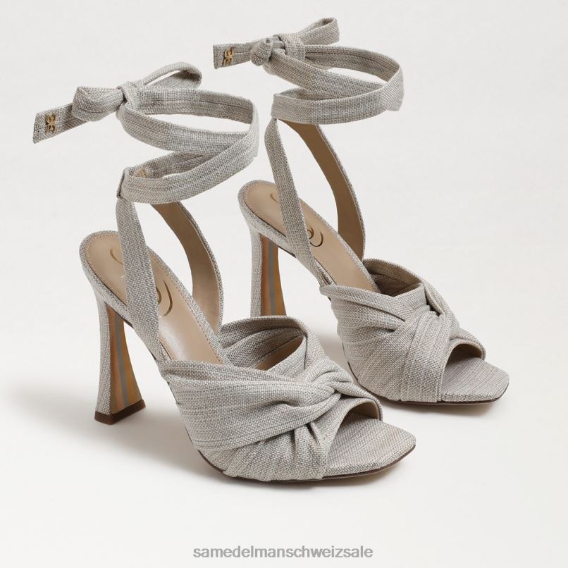CH Sam Edelman Frauen Lenora Riemchensandale mit Absatz natürliches Leinen X2J86865 Schuhwerk