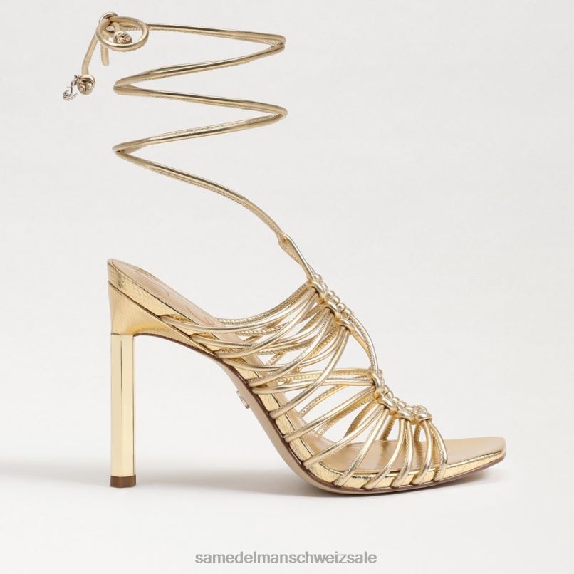 CH Sam Edelman Frauen Lylah Stiletto-Schnürsandale Bernstein Gold X2J86441 Schuhwerk
