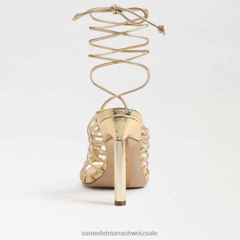CH Sam Edelman Frauen Lylah Stiletto-Schnürsandale Bernstein Gold X2J86441 Schuhwerk