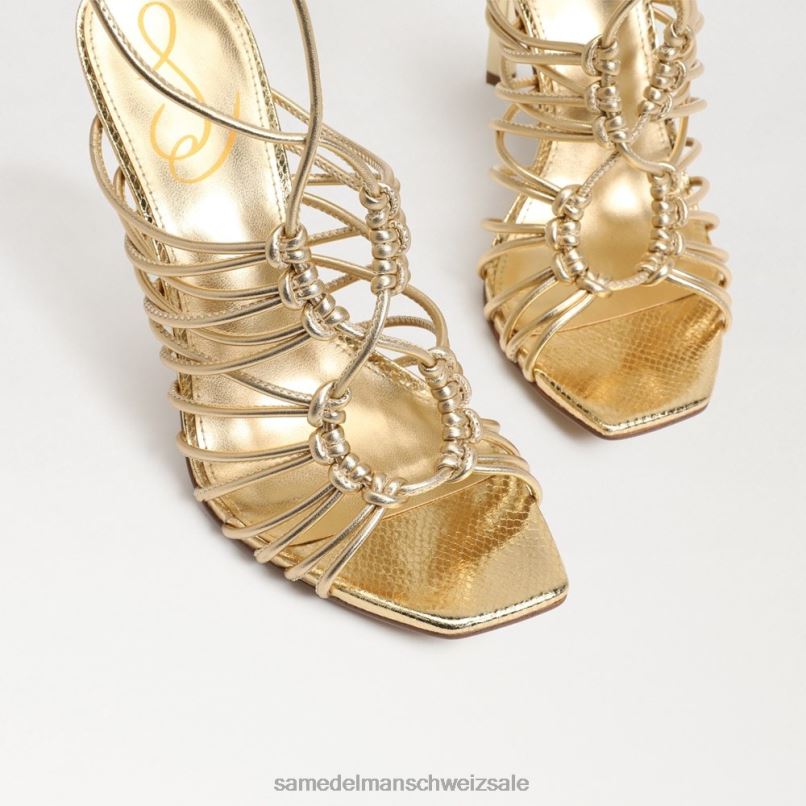 CH Sam Edelman Frauen Lylah Stiletto-Schnürsandale Bernstein Gold X2J86441 Schuhwerk