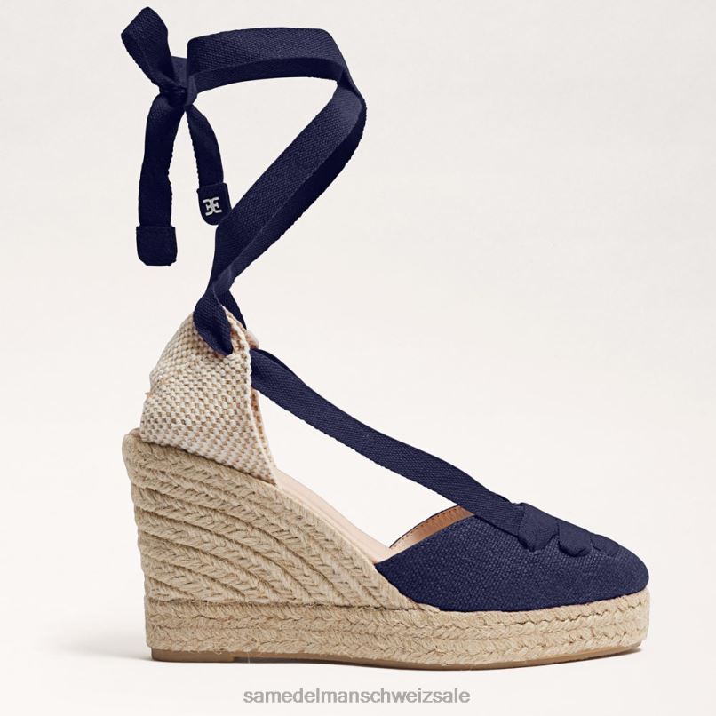 CH Sam Edelman Frauen Margherita Espadrille-Keilsandale Marine X2J8688 Schuhwerk