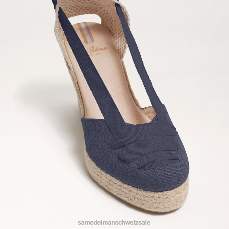 CH Sam Edelman Frauen Margherita Espadrille-Keilsandale Marine X2J8688 Schuhwerk