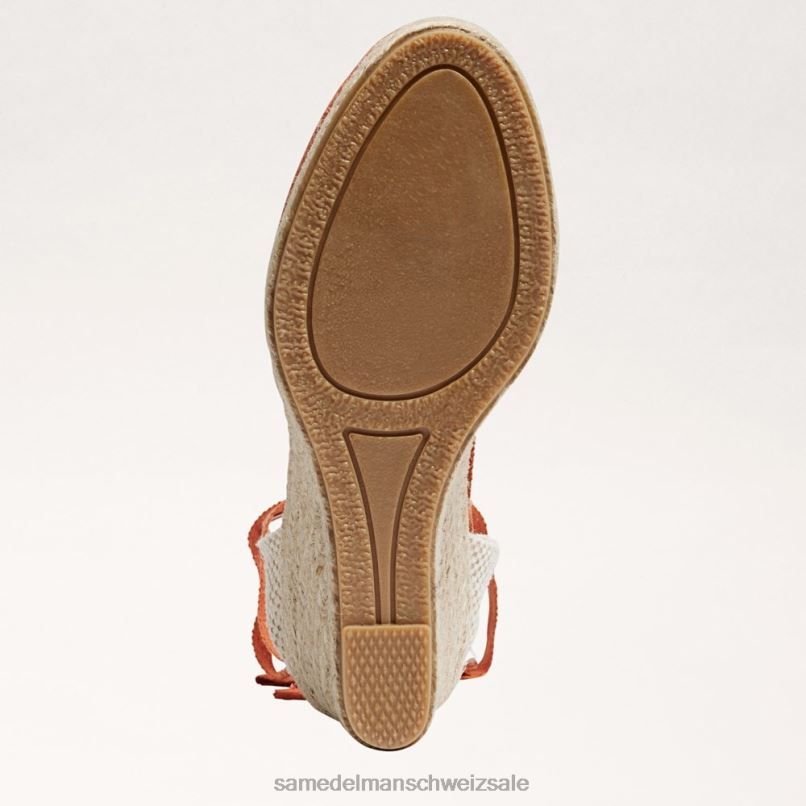 CH Sam Edelman Frauen Margherita Espadrille-Keilsandale gebranntes Orange X2J8686 Schuhwerk