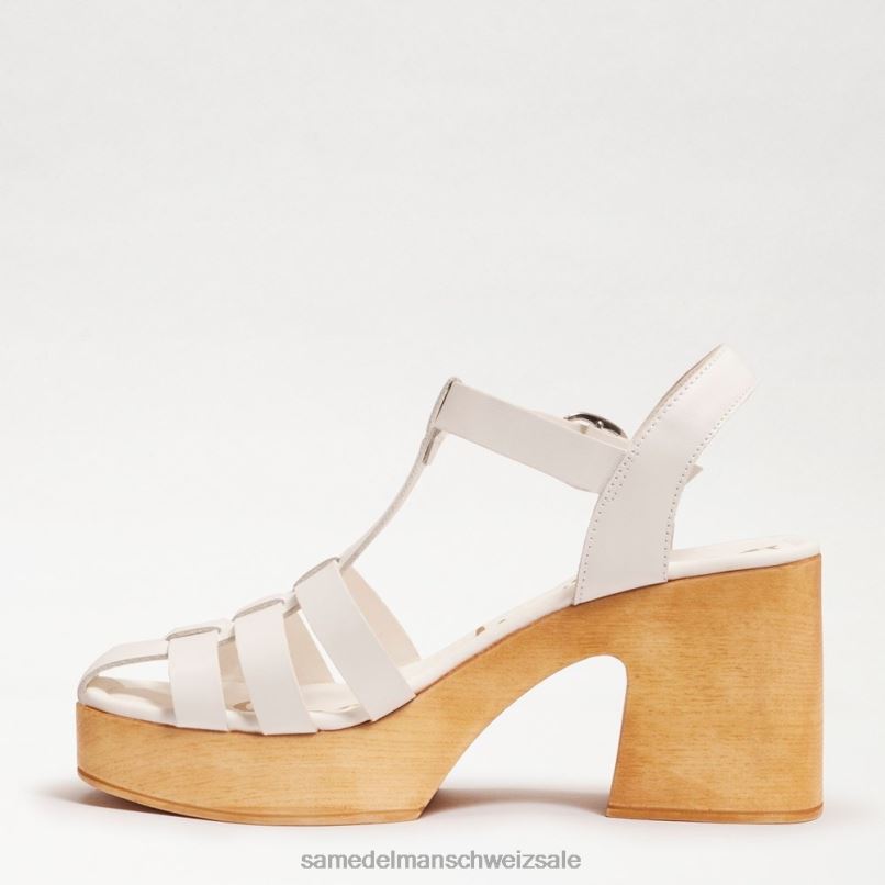 CH Sam Edelman Frauen Margritte-Plateau-Blockabsatz Weiß X2J86658 Schuhwerk