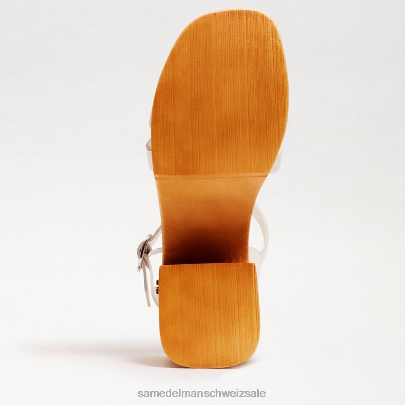 CH Sam Edelman Frauen Margritte-Plateau-Blockabsatz Weiß X2J86658 Schuhwerk