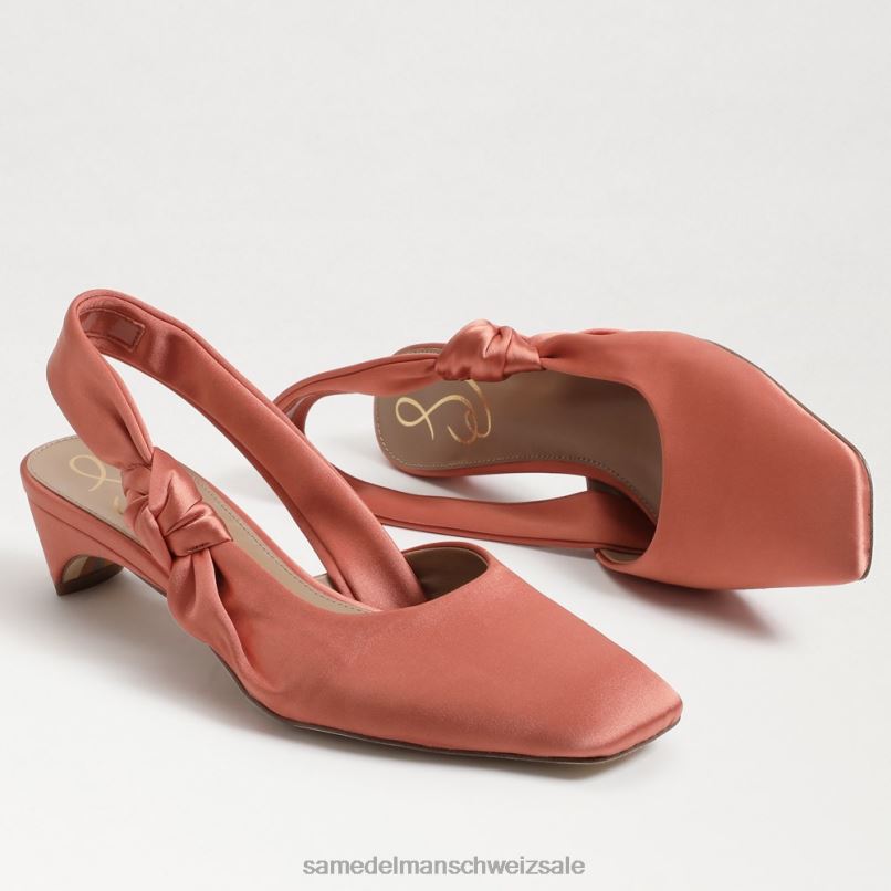 CH Sam Edelman Frauen Meredith Slingback-Kitten-Heel Canyon-Orange X2J86878 Schuhwerk
