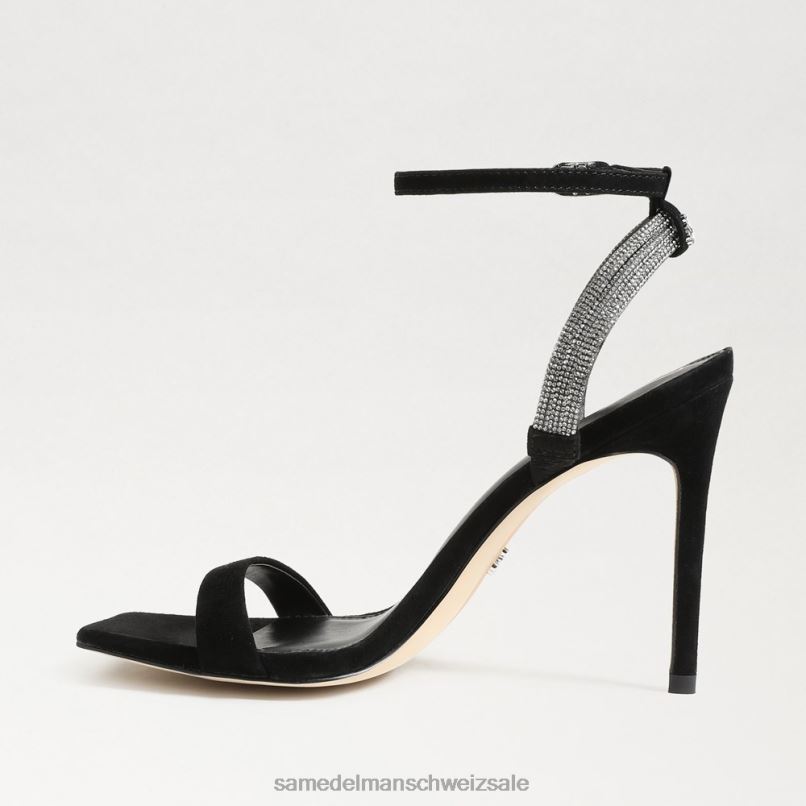 CH Sam Edelman Frauen Ophelia-Knöchelriemenabsatz schwarzes Wildleder X2J86537 Schuhwerk