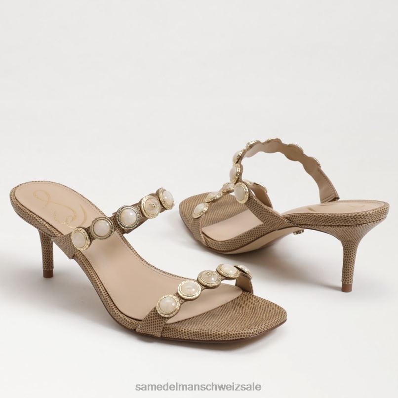 CH Sam Edelman Frauen Palma Kitten-Heel-Mule Chai-Creme X2J86492 Schuhwerk