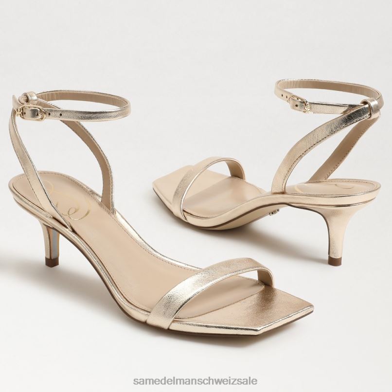 CH Sam Edelman Frauen Rayelle Kitten-Heel Gold Blatt X2J86678 Schuhwerk