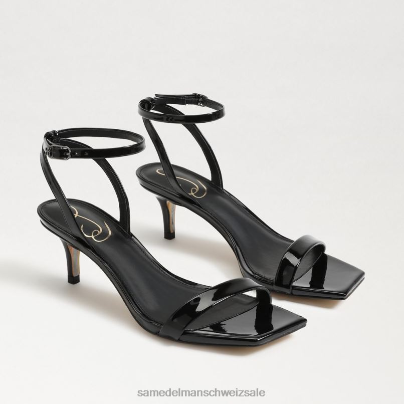 CH Sam Edelman Frauen Rayelle Kitten-Heel schwarzes Lackleder X2J86682 Schuhwerk