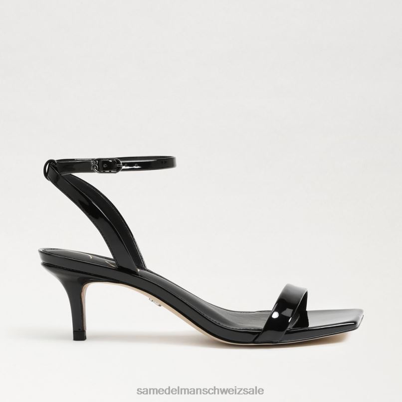 CH Sam Edelman Frauen Rayelle Kitten-Heel schwarzes Lackleder X2J86682 Schuhwerk