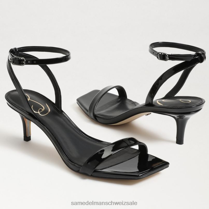 CH Sam Edelman Frauen Rayelle Kitten-Heel schwarzes Lackleder X2J86682 Schuhwerk