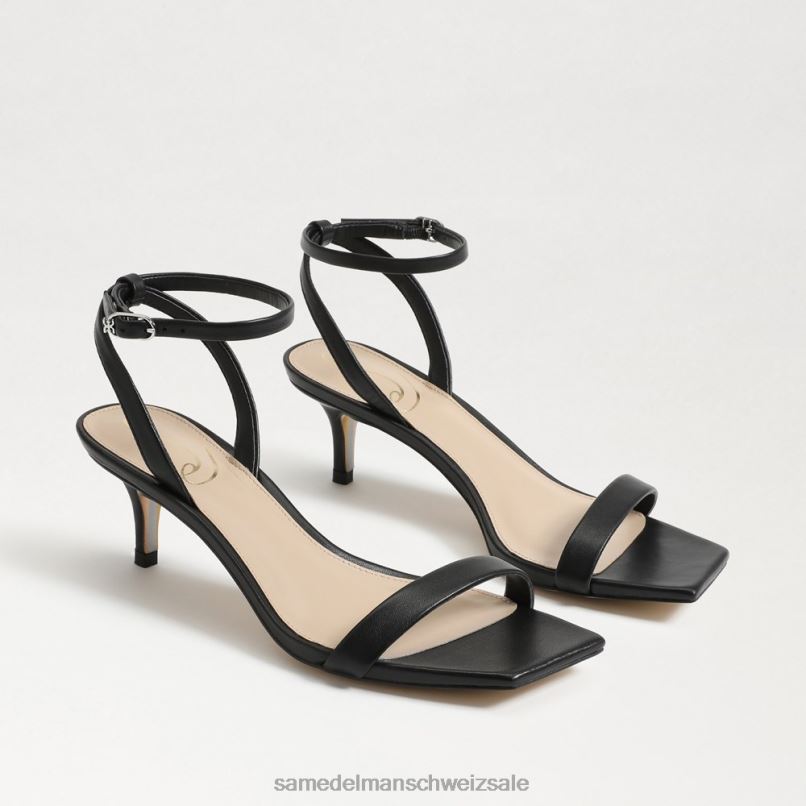 CH Sam Edelman Frauen Rayelle Kitten-Heel schwarzes Leder X2J86679 Schuhwerk