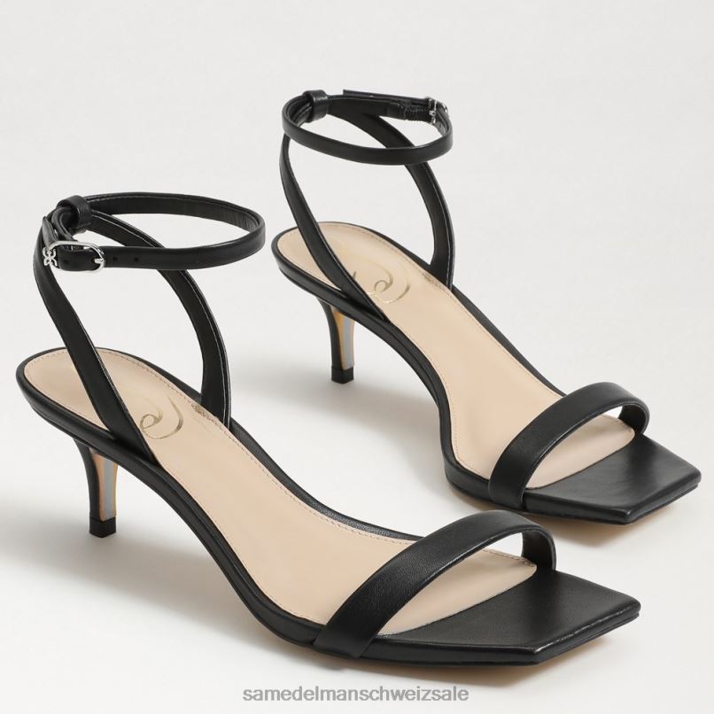CH Sam Edelman Frauen Rayelle Kitten-Heel schwarzes Leder X2J86679 Schuhwerk