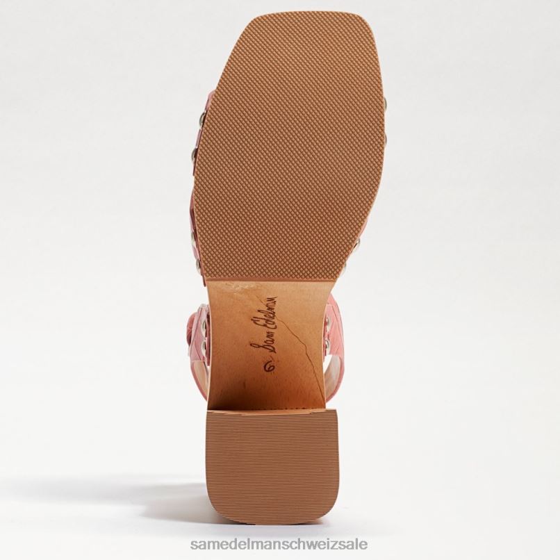 CH Sam Edelman Frauen Rosalind Plateau-Sandale mit Absatz Terra Rose Kroko X2J86801 Schuhwerk