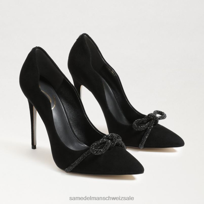CH Sam Edelman Frauen Spitzer Deela-Absatz schwarzes Wildleder X2J86755 Schuhwerk