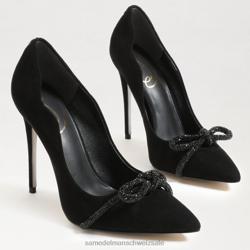 CH Sam Edelman Frauen Spitzer Deela-Absatz schwarzes Wildleder X2J86755 Schuhwerk