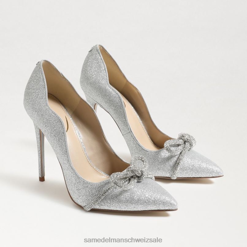 CH Sam Edelman Frauen Spitzer Deela-Absatz weiches Silber X2J86754 Schuhwerk