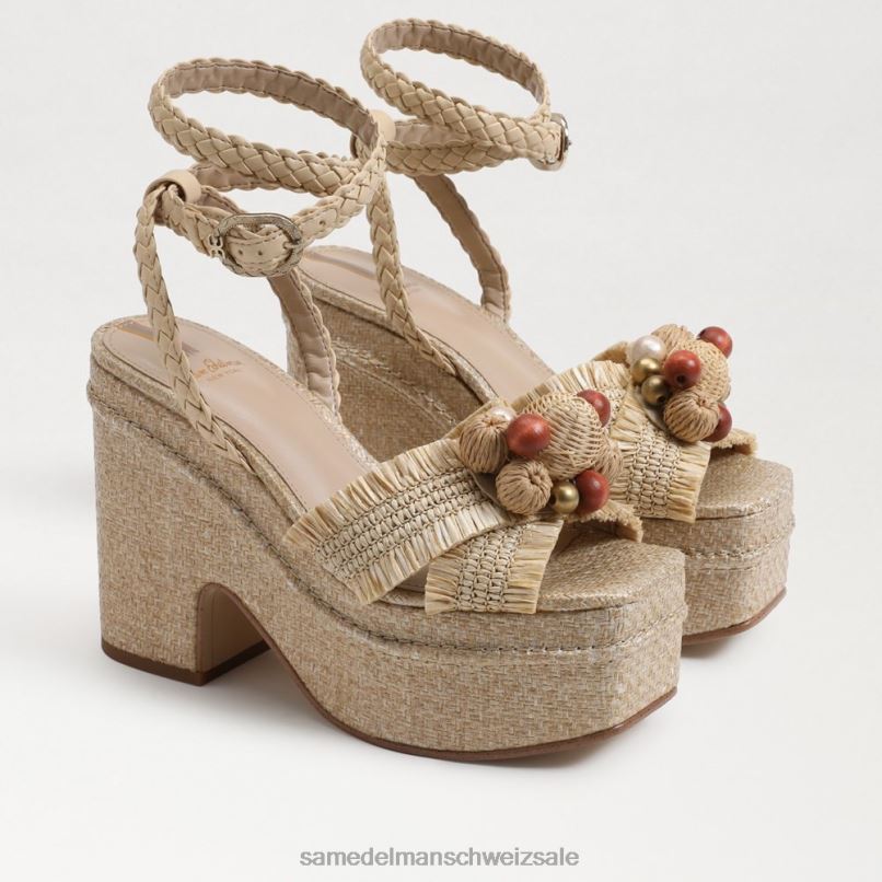 CH Sam Edelman Frauen Tate Plateausandale Eierschale X2J86689 Schuhwerk