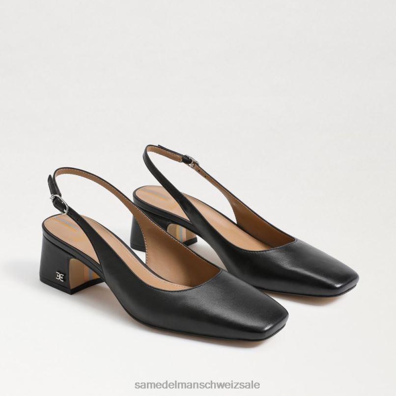 CH Sam Edelman Frauen Terra-Slingback-Kitten-Heel Schwarz X2J86189 Schuhwerk