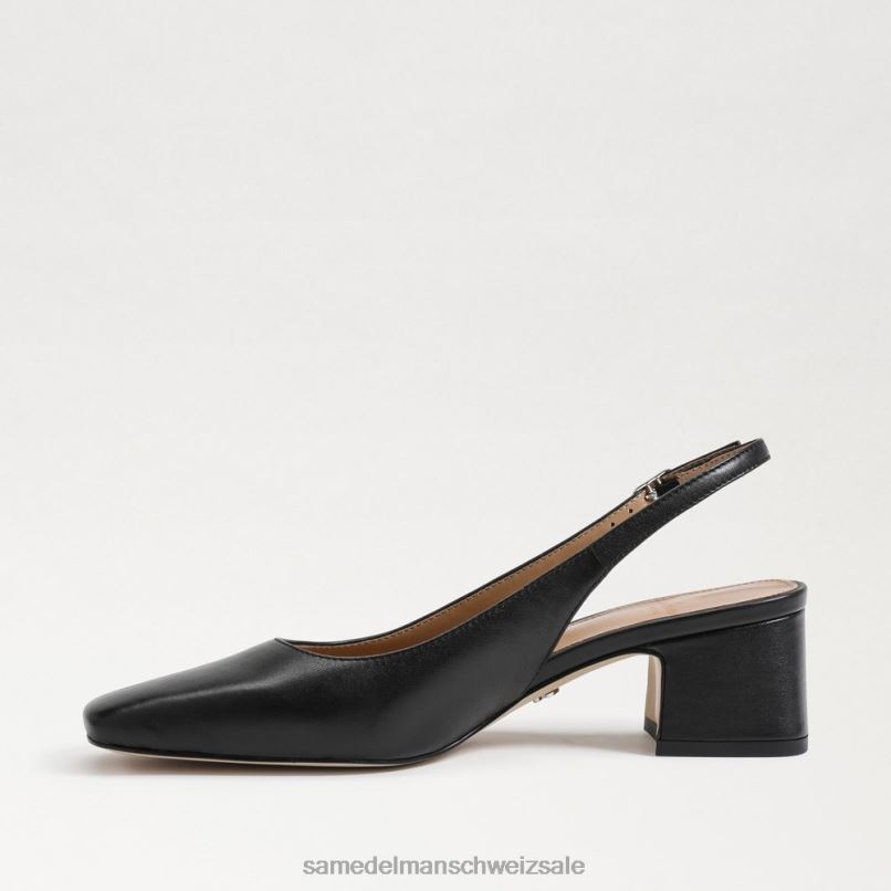 CH Sam Edelman Frauen Terra-Slingback-Kitten-Heel Schwarz X2J86189 Schuhwerk