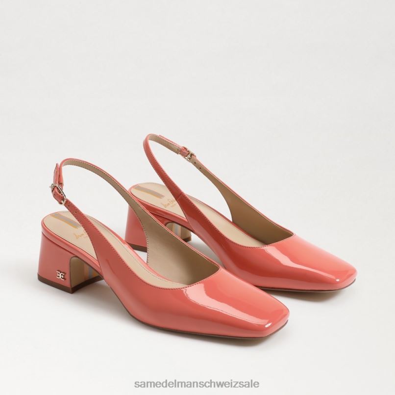 CH Sam Edelman Frauen Terra-Slingback-Kitten-Heel Terrakottarosa X2J86191 Schuhwerk