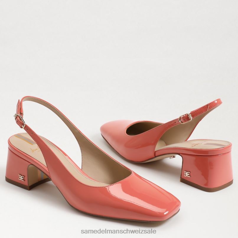 CH Sam Edelman Frauen Terra-Slingback-Kitten-Heel Terrakottarosa X2J86191 Schuhwerk
