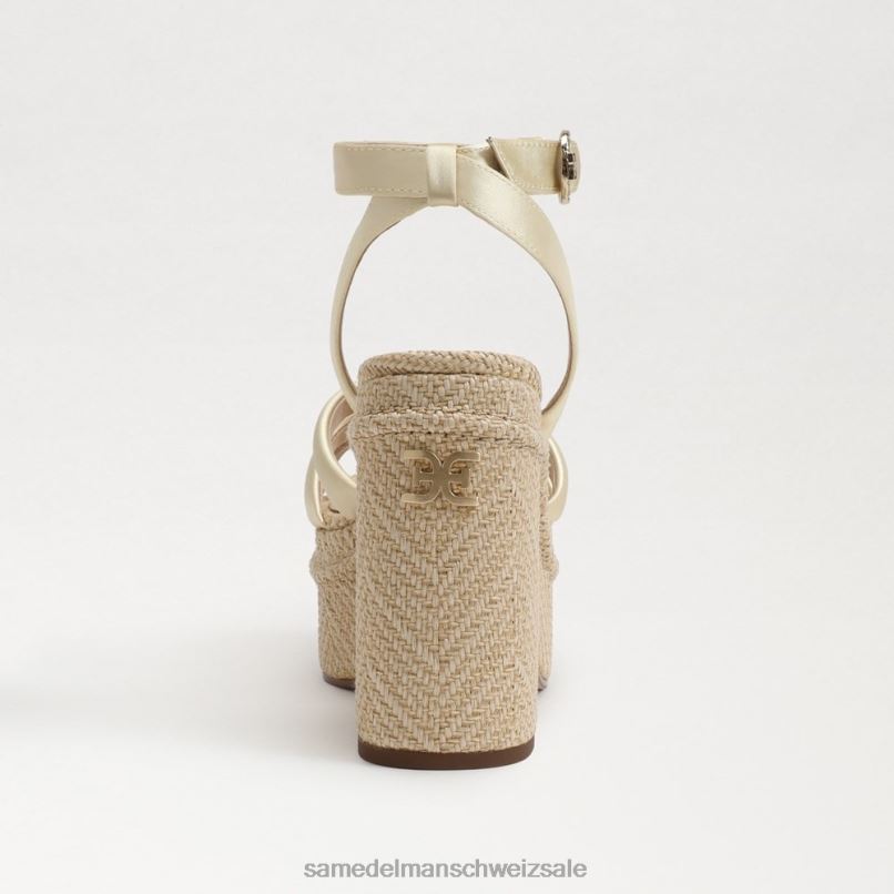CH Sam Edelman Frauen Tibby-Sandale mit Plateauabsatz gewaschene Zitrone X2J86438 Schuhwerk