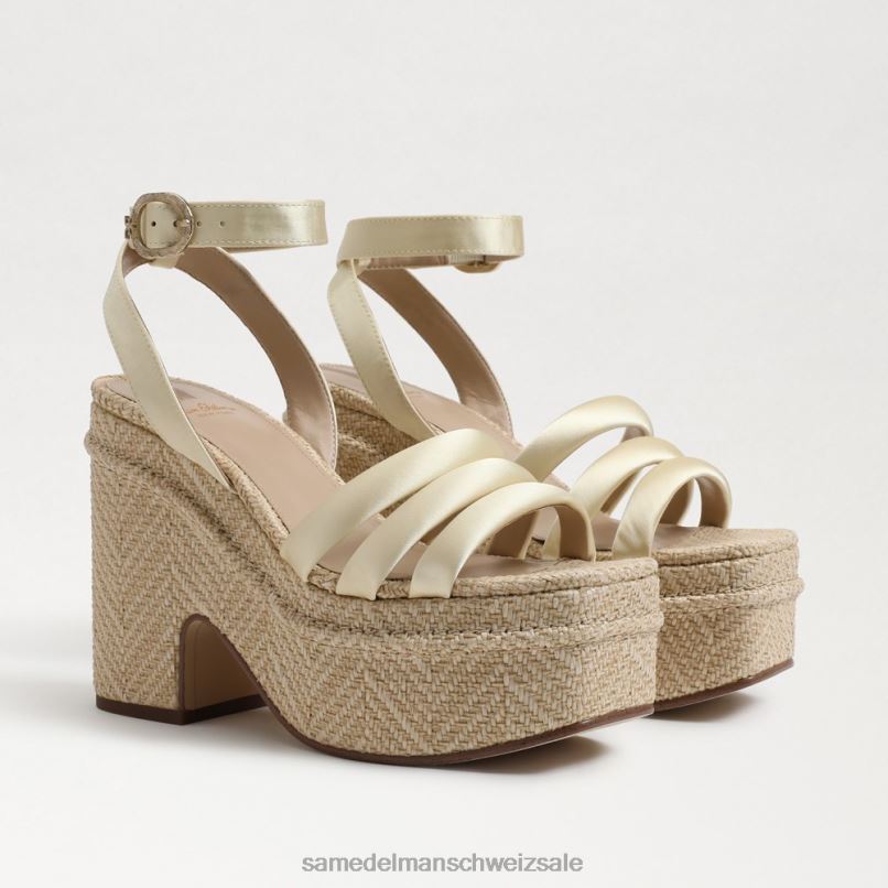CH Sam Edelman Frauen Tibby-Sandale mit Plateauabsatz gewaschene Zitrone X2J86438 Schuhwerk