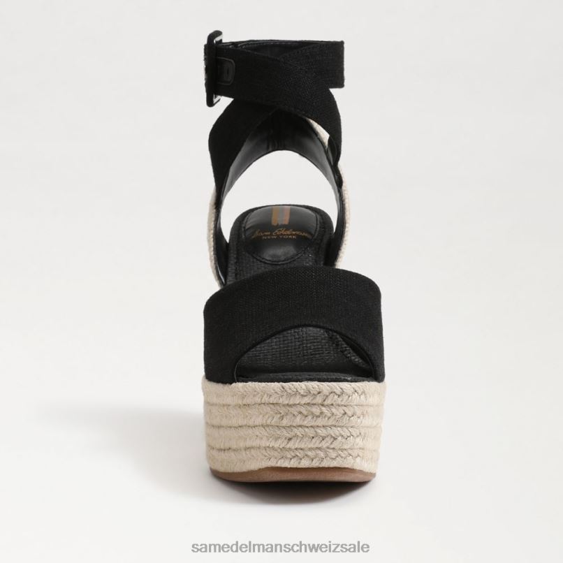 CH Sam Edelman Frauen Vada Espadrille-Keilsandale Schwarz X2J86381 Schuhwerk